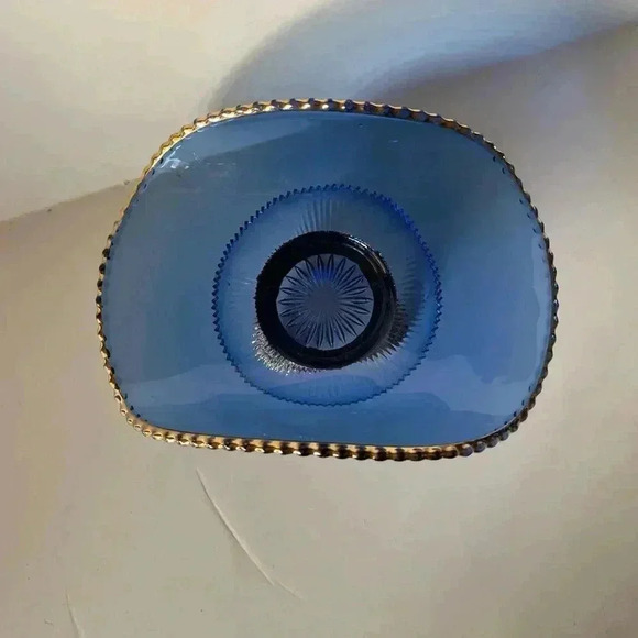 Nice 1898 US Glass EAPG “COLORADO” Blue 7” 3-Footed Bon Bon Dish - Picture 2 of 7